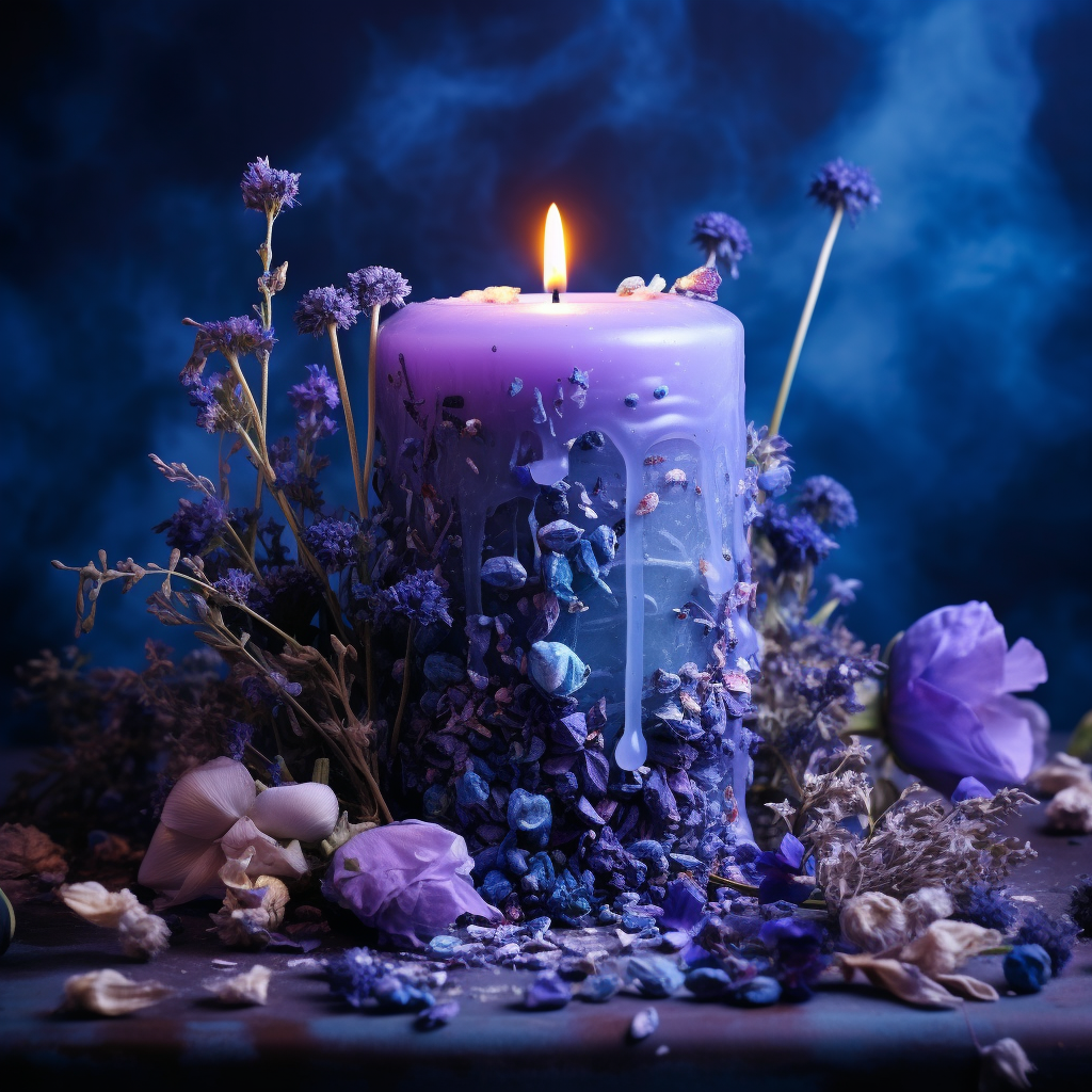 Lavender Hand Made Ceremonial Candle